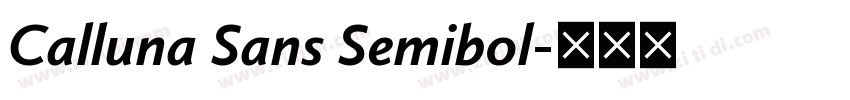 Calluna Sans Semibol字体转换